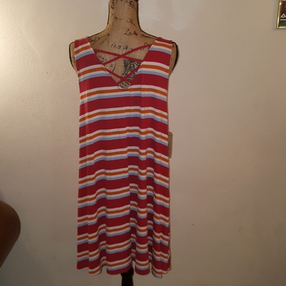 NWT striped sleeveless dress. - Picture 3 of 4